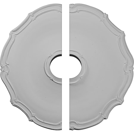 Ekena Millwork Pompeii Ceiling Medallion, Two Piece (Fits Canopies up to 3 1/2"), 18 7/8"OD x 3 1/2"ID x 1 1/2"P CM18PO2-03500